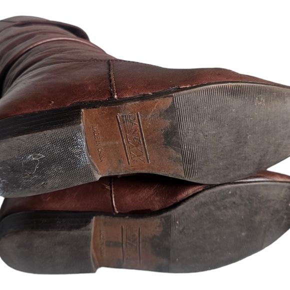 Dexter Slouch Fold Over Brown Leather Pull On Boots Women's Size 6.5N - Picture 10 of 10